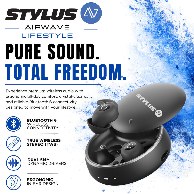 Stylus AV Airwave Lifestyle In-Ear True Wireless Stereo (TWS) BT USB-C Buds STA-099.