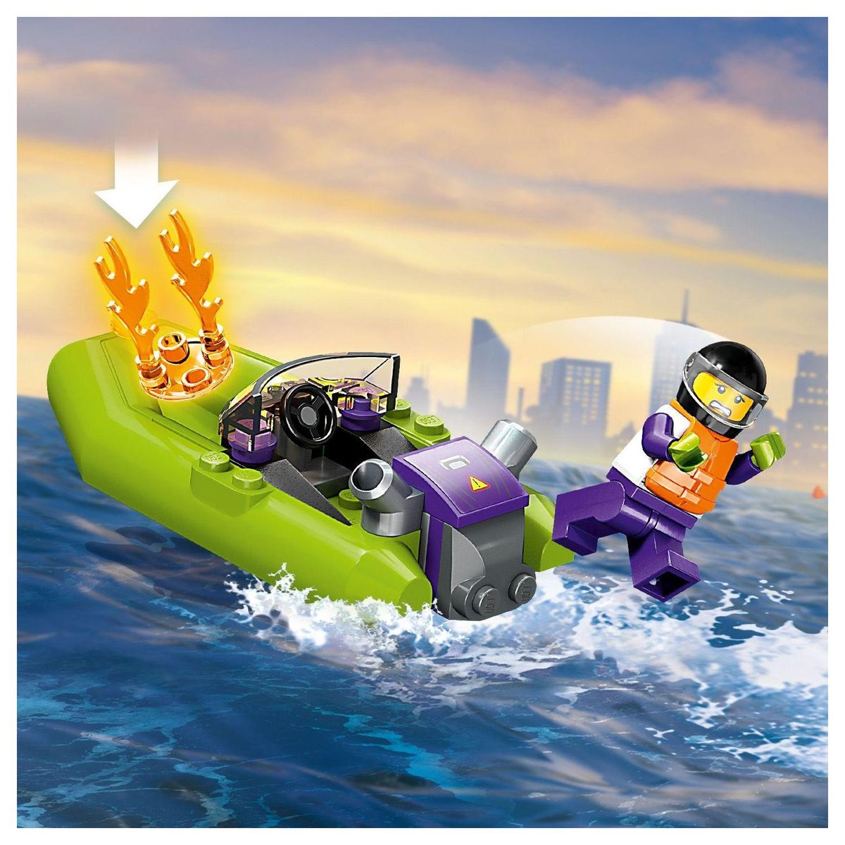 LEGO® City Fire Rescue Boat Building Toy Set 144 Pieces 60373