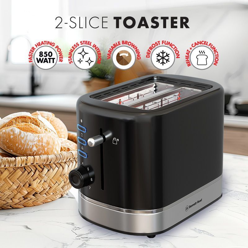 Bennett Read Eclipse 1.7L Kettle & Toaster Set Gloss Black Finish KBP109.