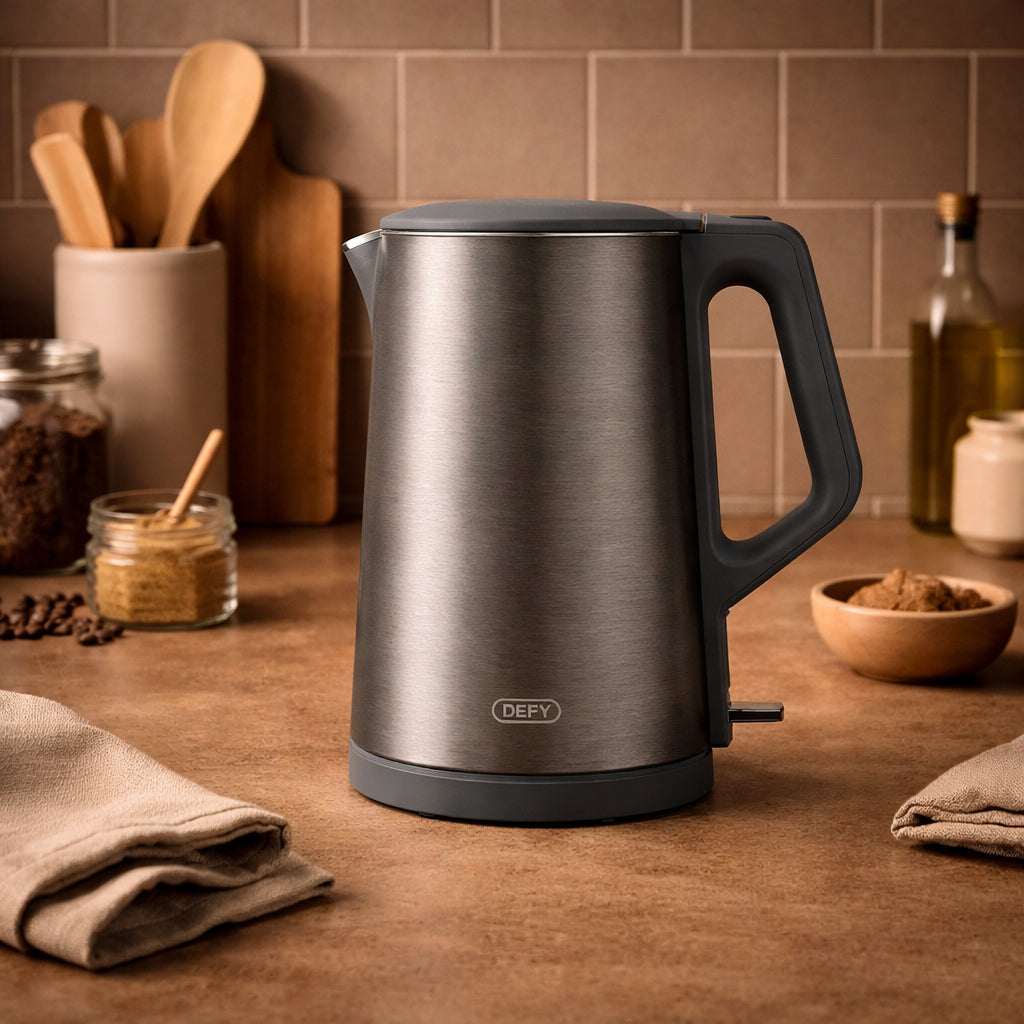 Defy Voltran 1.5L Dark Inox Cool Touch Cordless Kettle WK5500DI.