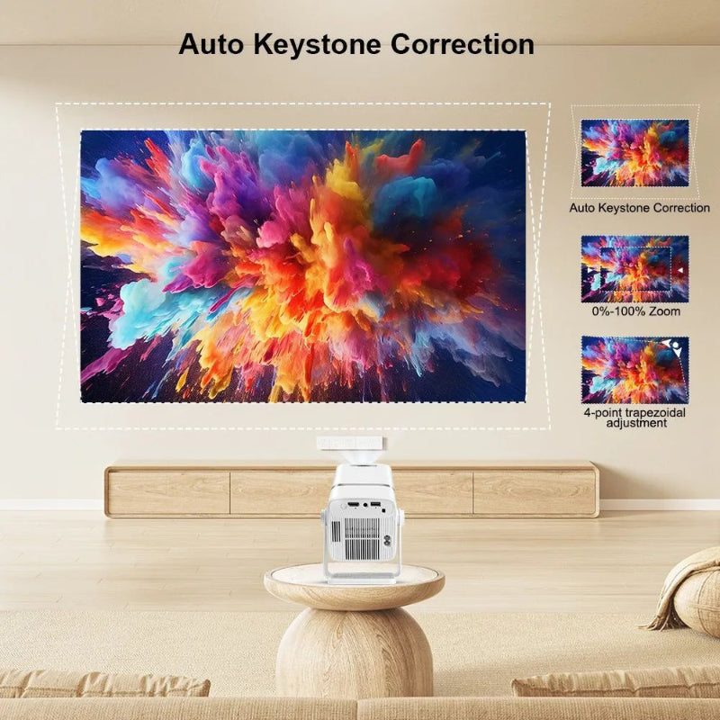 HTPNEO H69 Portable 720P HD Projector, 150" Screen, 150ANSI, Wireless (8024895488089)