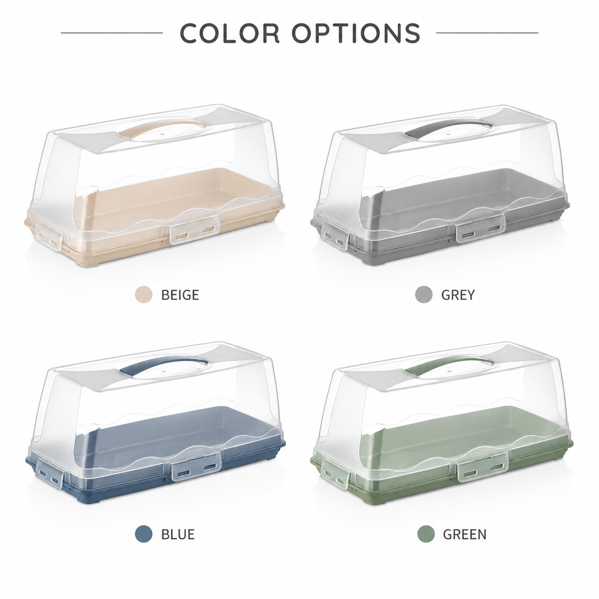 Sun Plast Baton Transparent Cake Box With Secure Lid - SC-405