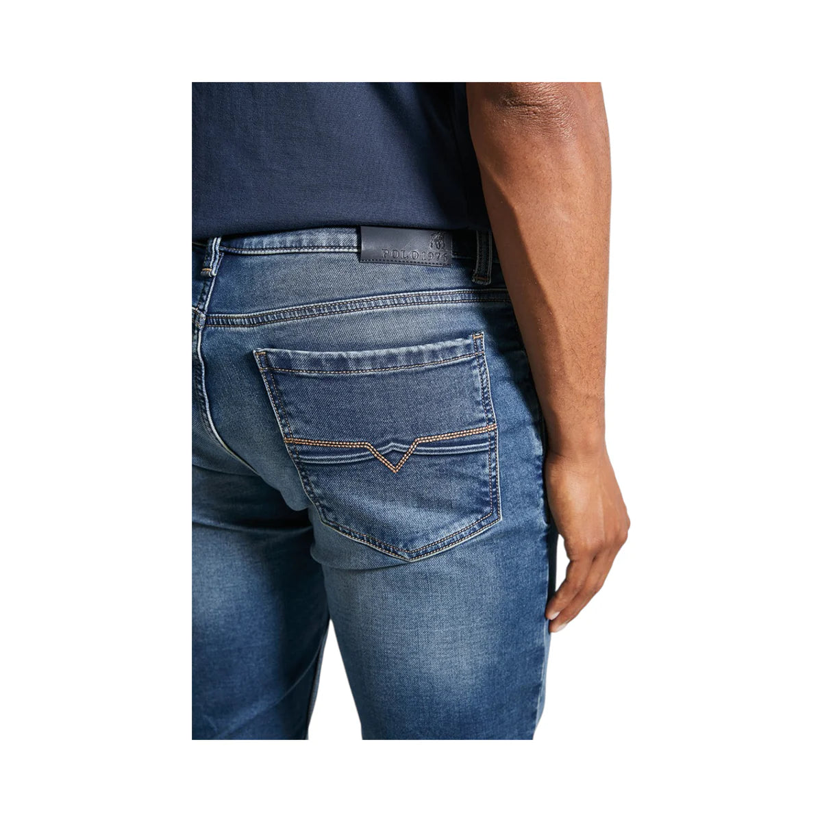 Polo Knitted Slim Leg Denim Medium Wash 0055894
