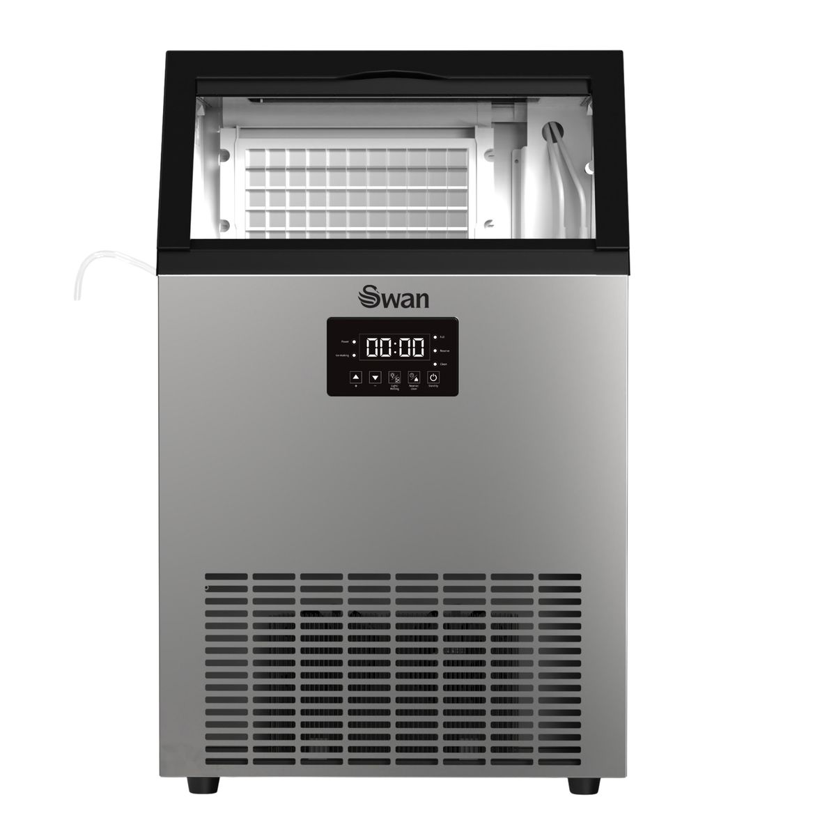 Swan 50kg Silver Plumbed-In Commercial Ice Maker SM50S