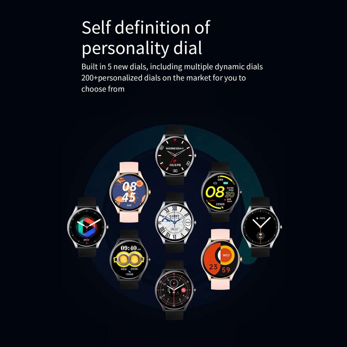 Polaroid Elite Smart Watch in Rose Gold (8020759871577)