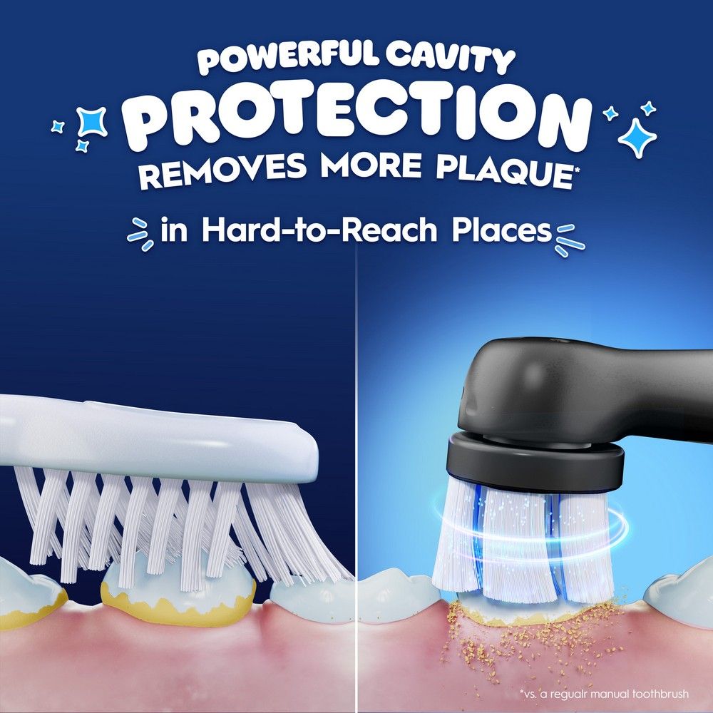 Oral-B iO Kids Spiderman Replacement Brush Head 2 Pack Black.