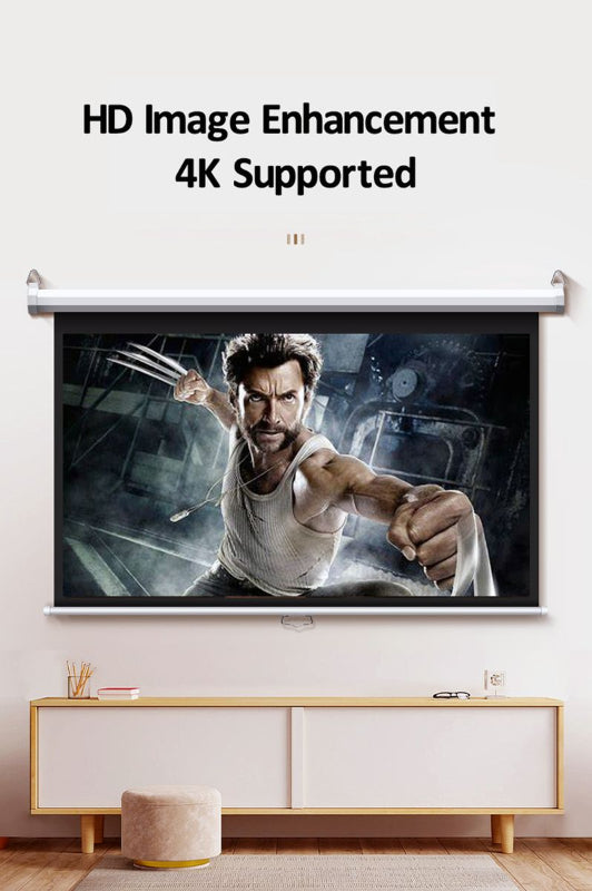 HTPNEO - 100"IN Manual Pull Down Projector Screen