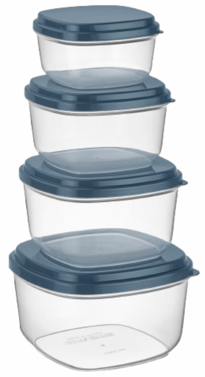 Sunplast Airtight Food Storage Plastic Container Set 4-Piece SC-4235