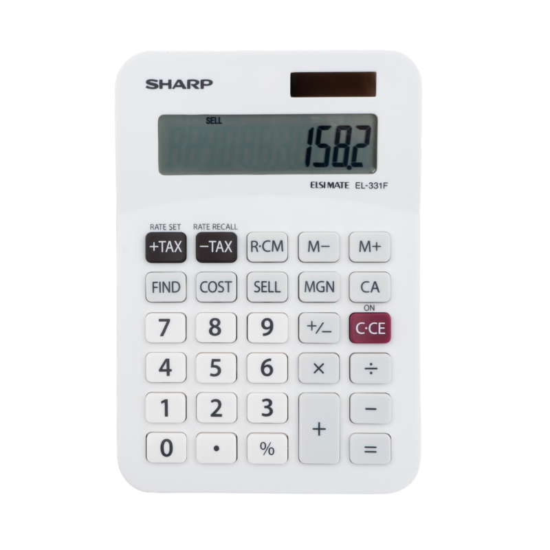 Sharp Mini Desktop Twin Power Calculator 10 Digit EL331FB
