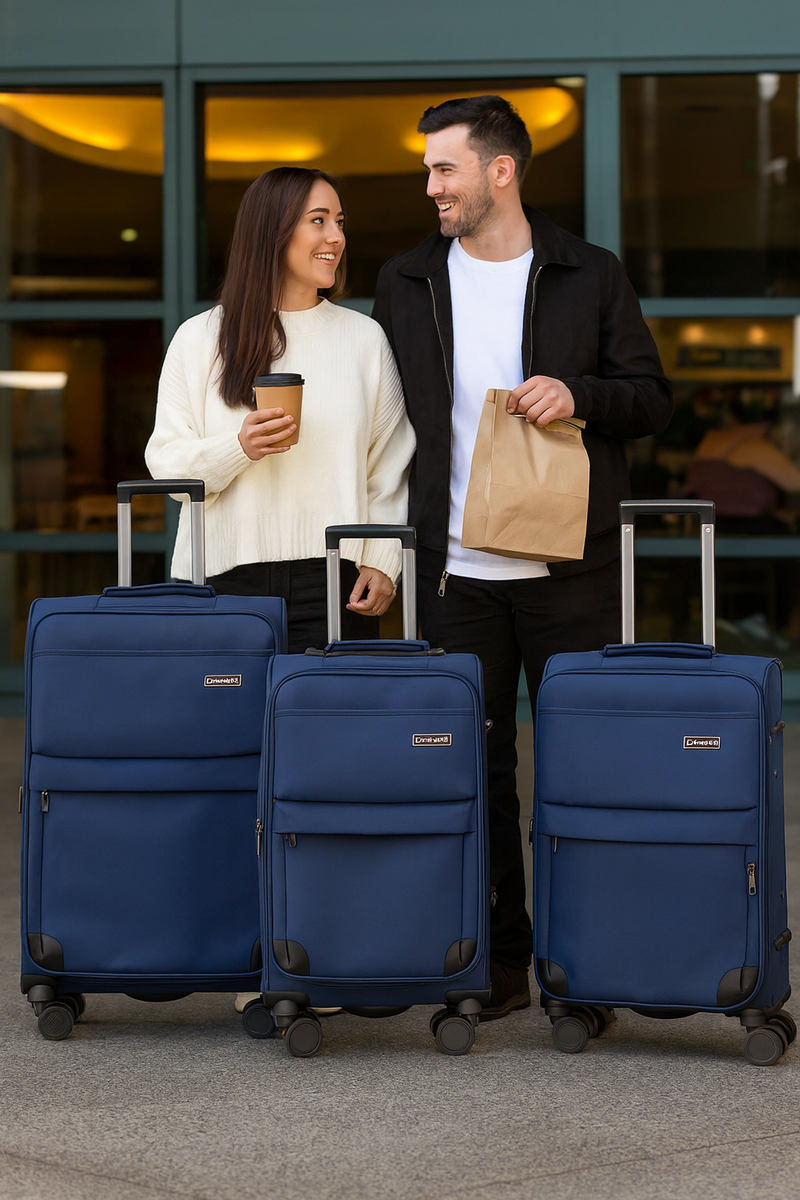 Evolution Antelope Nylon Trolley Case-Navy Blue