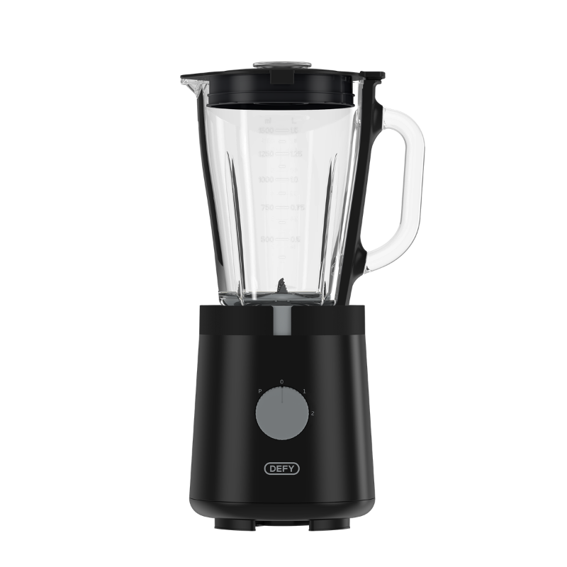 Defy Black Glass 1.5 L Table Blender Black/Silver TB6261G.