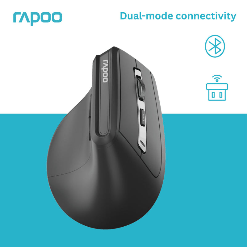 Rapoo EV310M Ergonomic Multimode Wireless Mouse.
