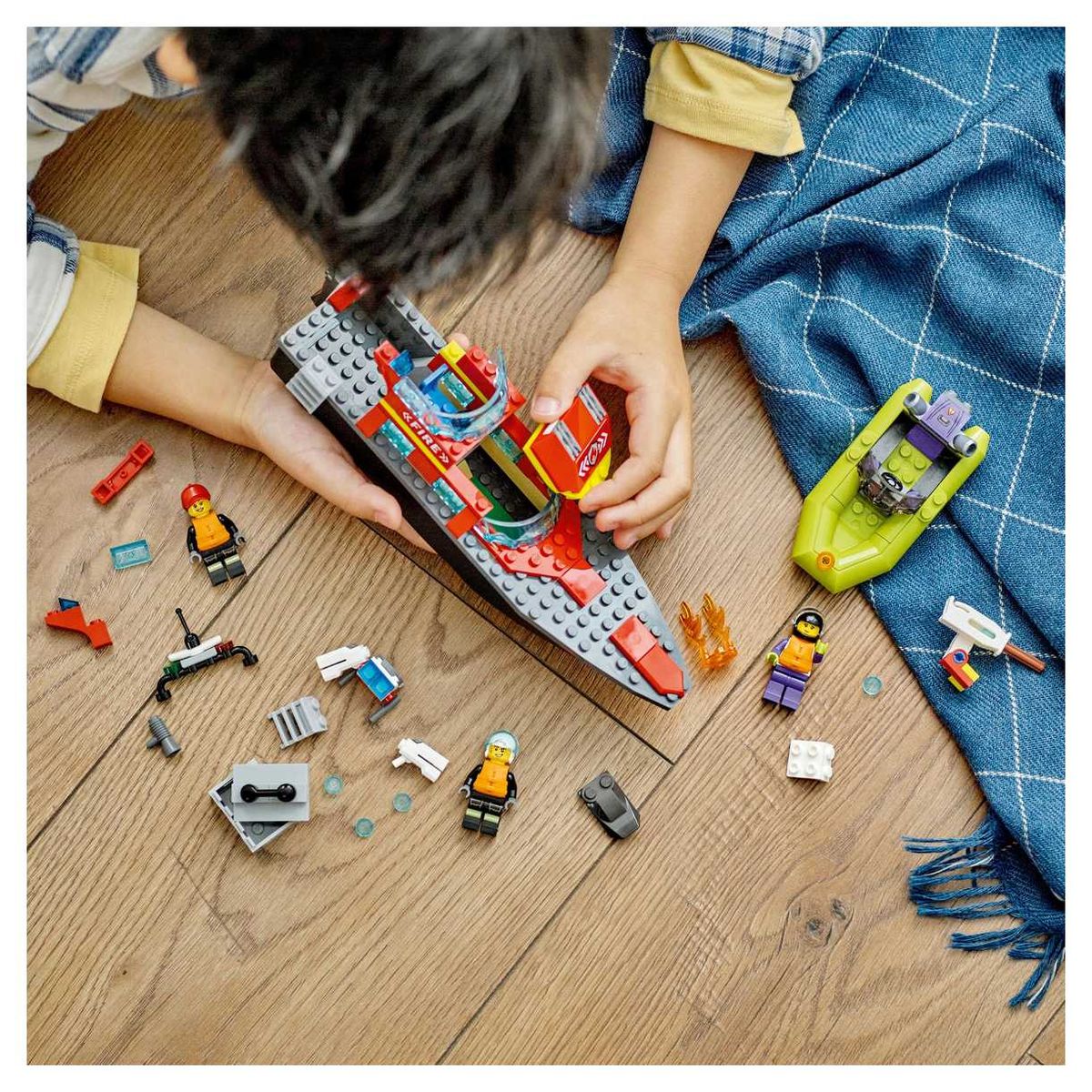 LEGO® City Fire Rescue Boat Building Toy Set 144 Pieces 60373