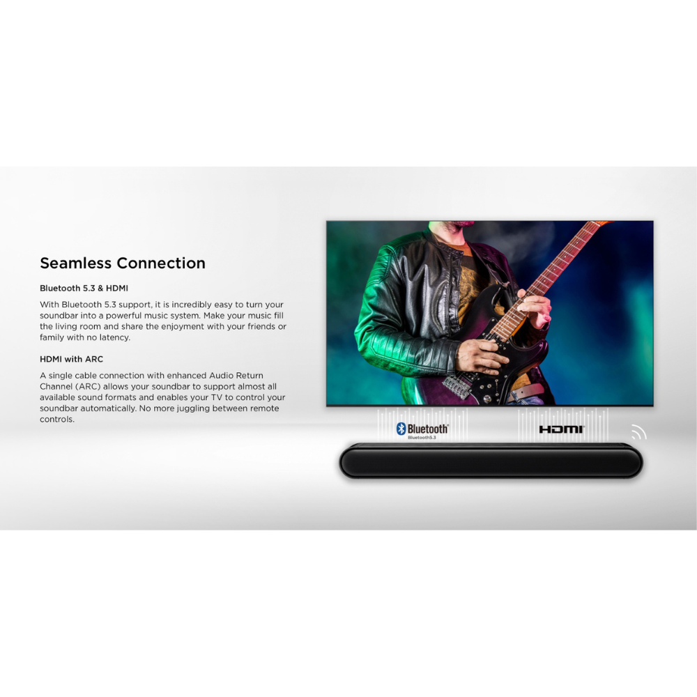 TCL 3.1CH Soundbar with Wireless Subwoofer S643W