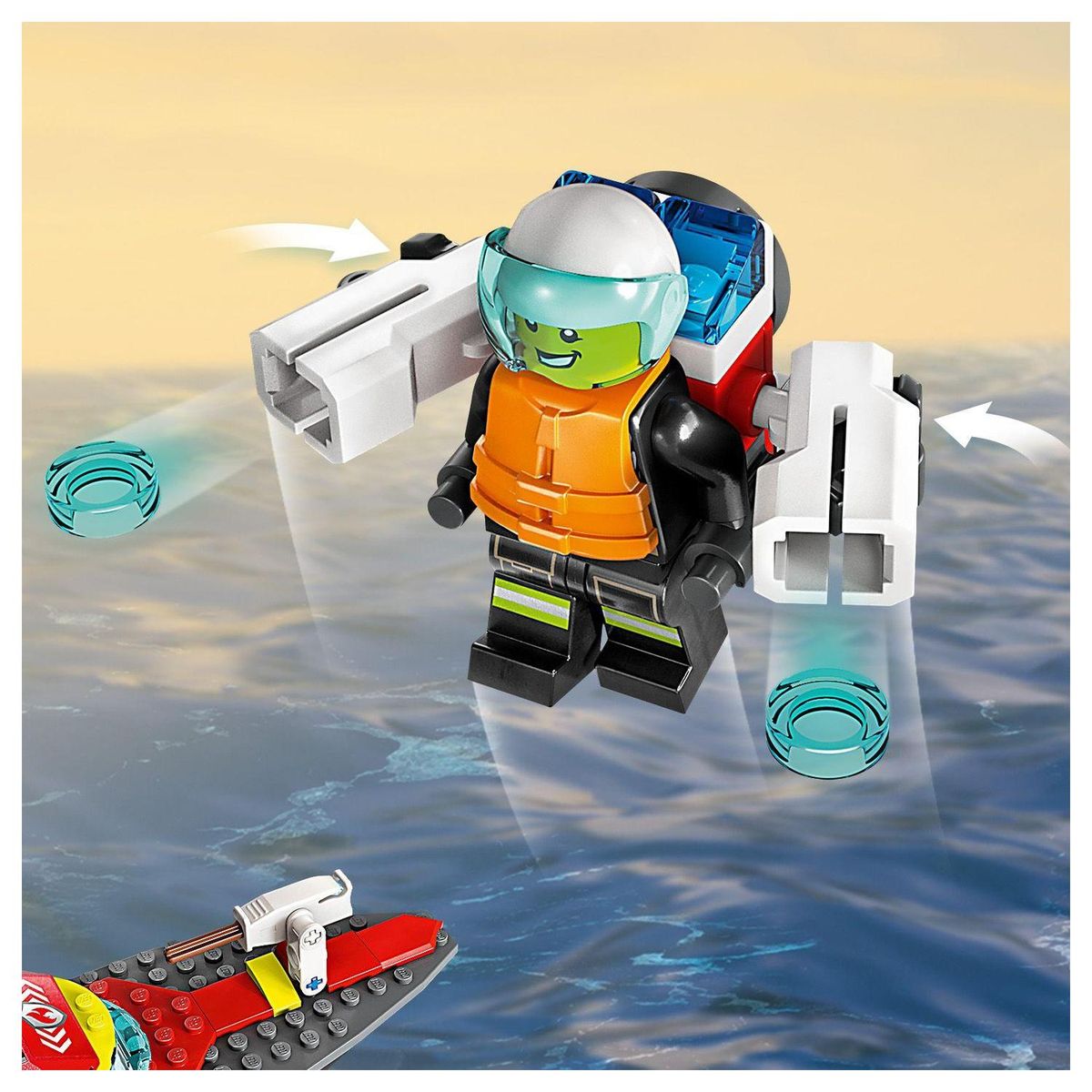 LEGO® City Fire Rescue Boat Building Toy Set 144 Pieces 60373