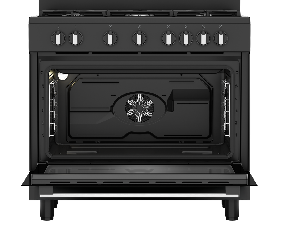 Defy 90cm Black Gas Electric Range Cooker  DGS90GEB.