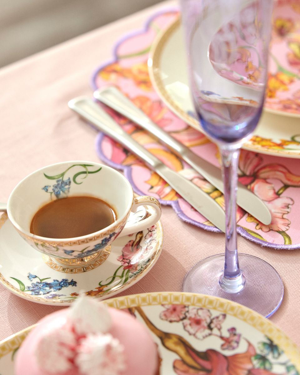 Maxwell & Williams Estelle Michaelides Mystique Demi Cup & Saucer Set of 2 90ml White HV0575G