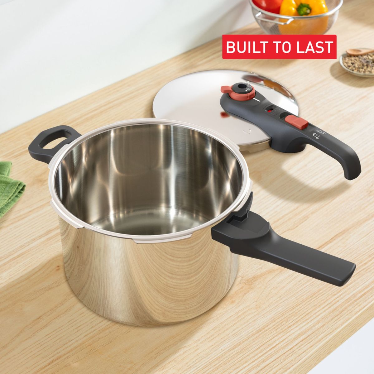 Tefal Manual Pressure Cooker 6L With Ingenio Cookware Set P2580708