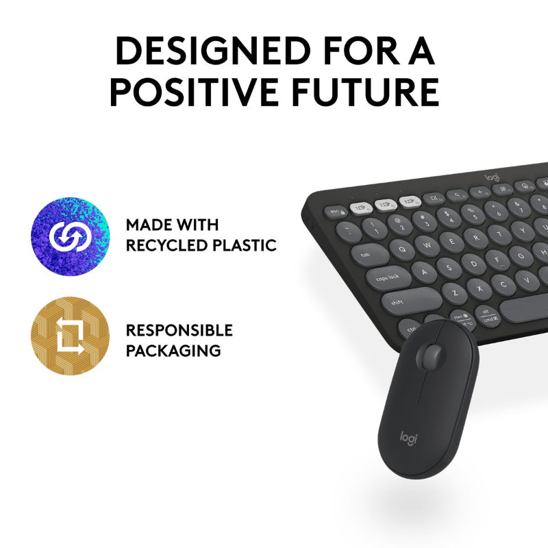 Logitech Pebble 2 Wireless Keyboard and Mouse combo.