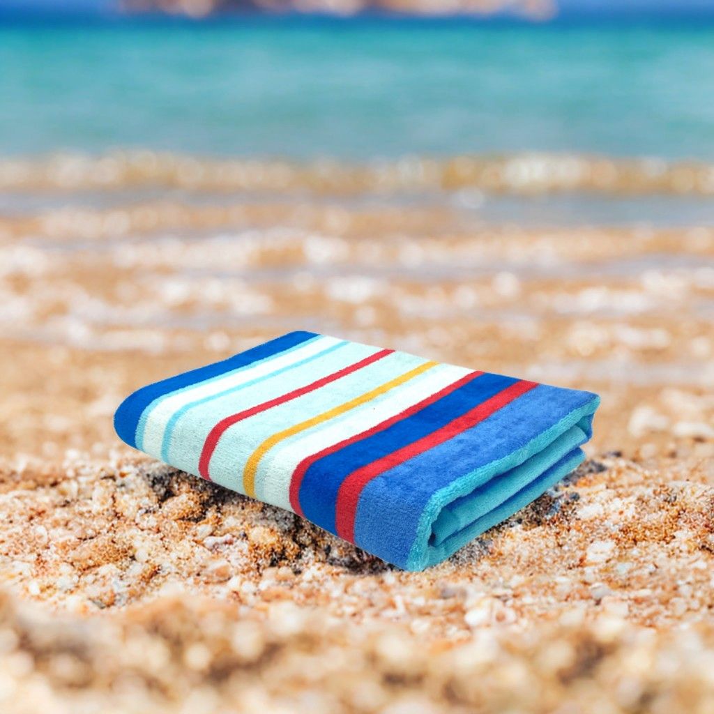 Bristol Beach Towel 80x160cm Palm Imperial Blue