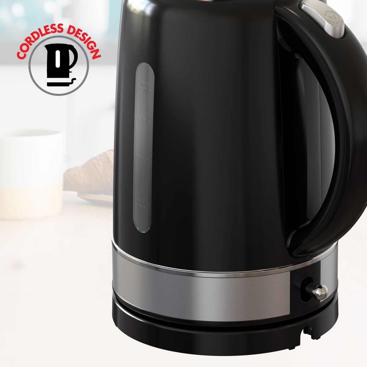 Bennett Read Eclipse 1.7L Kettle & Toaster Set Gloss Black Finish KBP109.