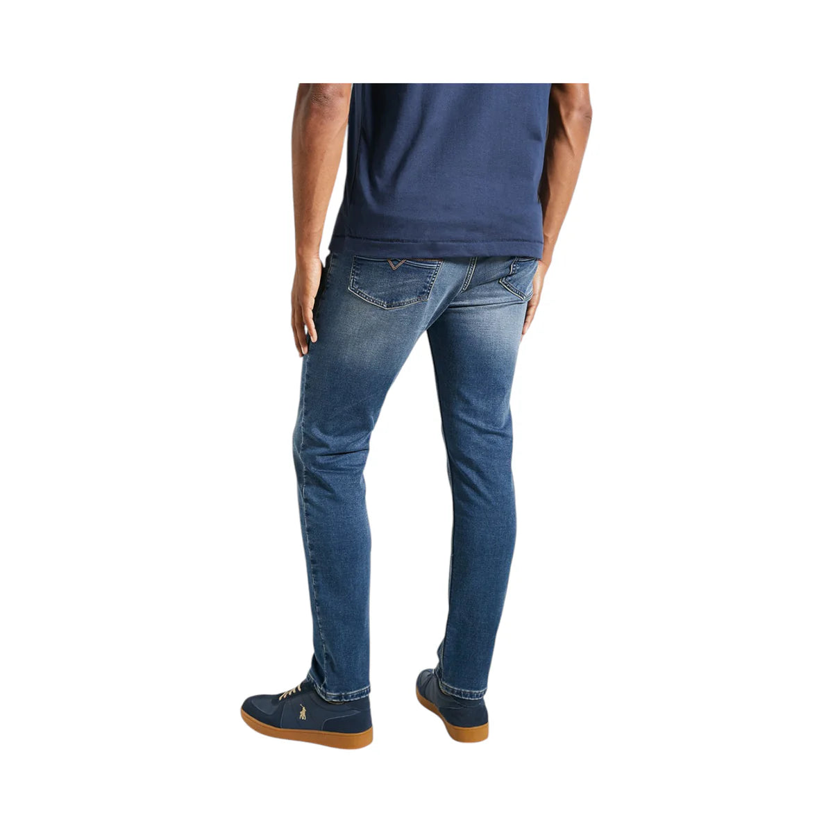Polo Knitted Slim Leg Denim Medium Wash 0055894
