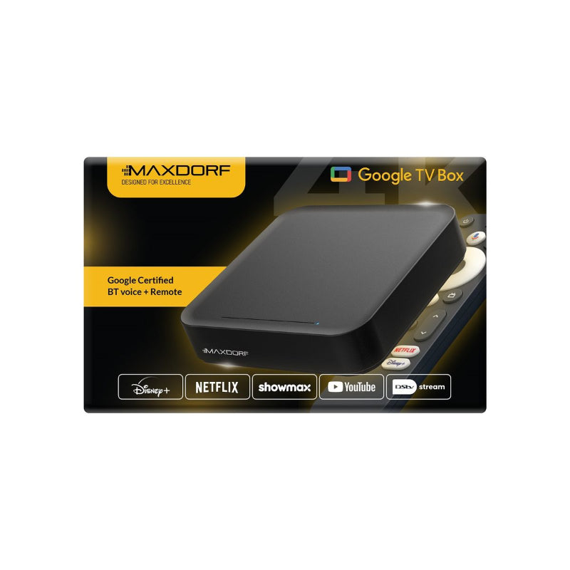 Maxdorf- 4k Smart TV Box Google TV 12 MD-GCTVB