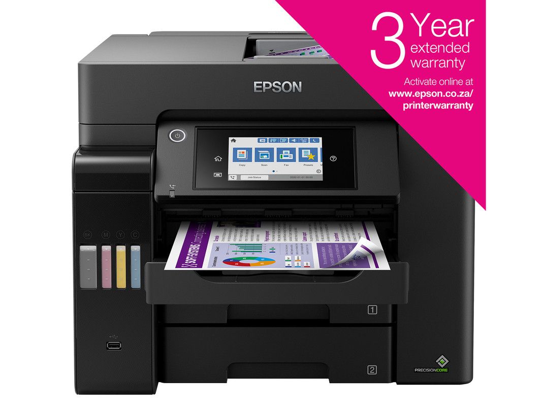 Epson L6570 EcoTank, A4, 4 in 1, Wi-Fi, ADF, Double Sided Printing, Printer.