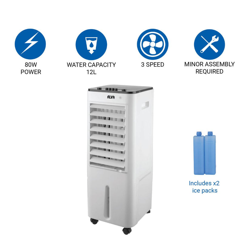 ALVA AIR COOLER ACS103 80W 12L MANUAL CONTROL (8037358731353)