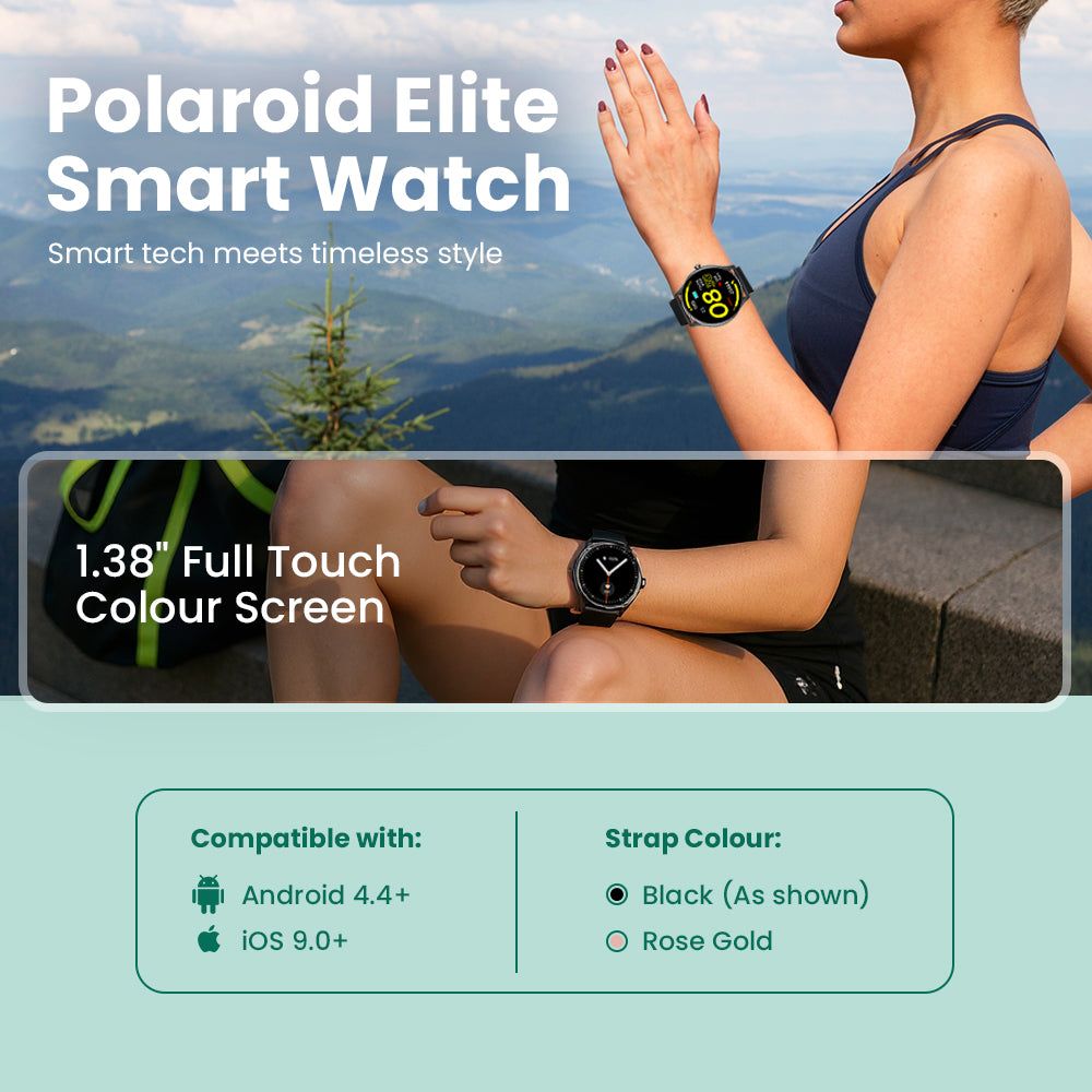 Polaroid Elite Smart Watch in Rose Gold (8020759871577)