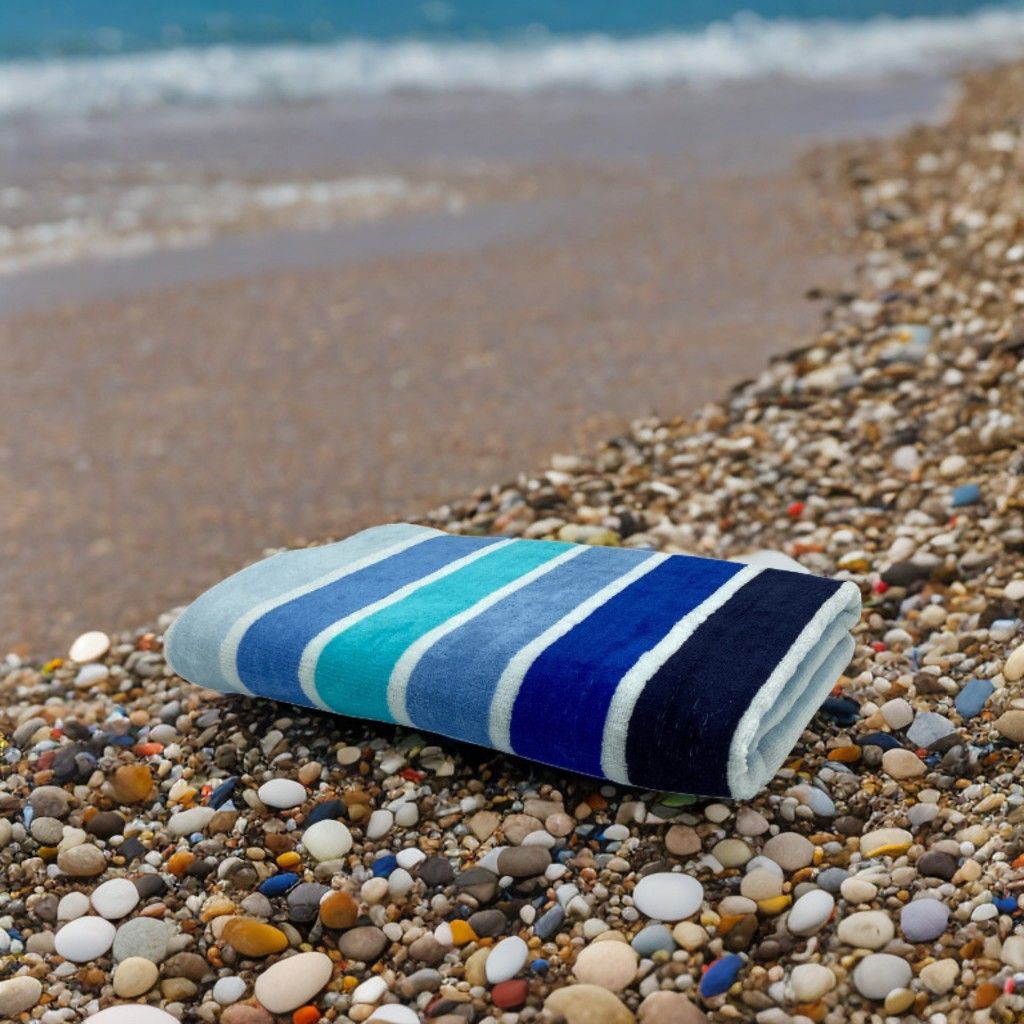 Bristol Beach Towel 80x160cm Palm Blue Horizon.