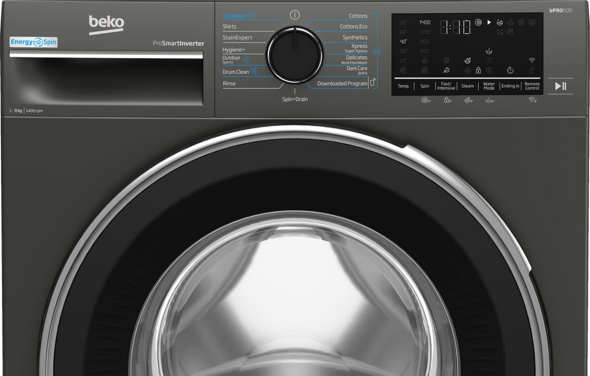 BEKO BAW208 9kg Front Loader Washing Machine in Twilight Grey