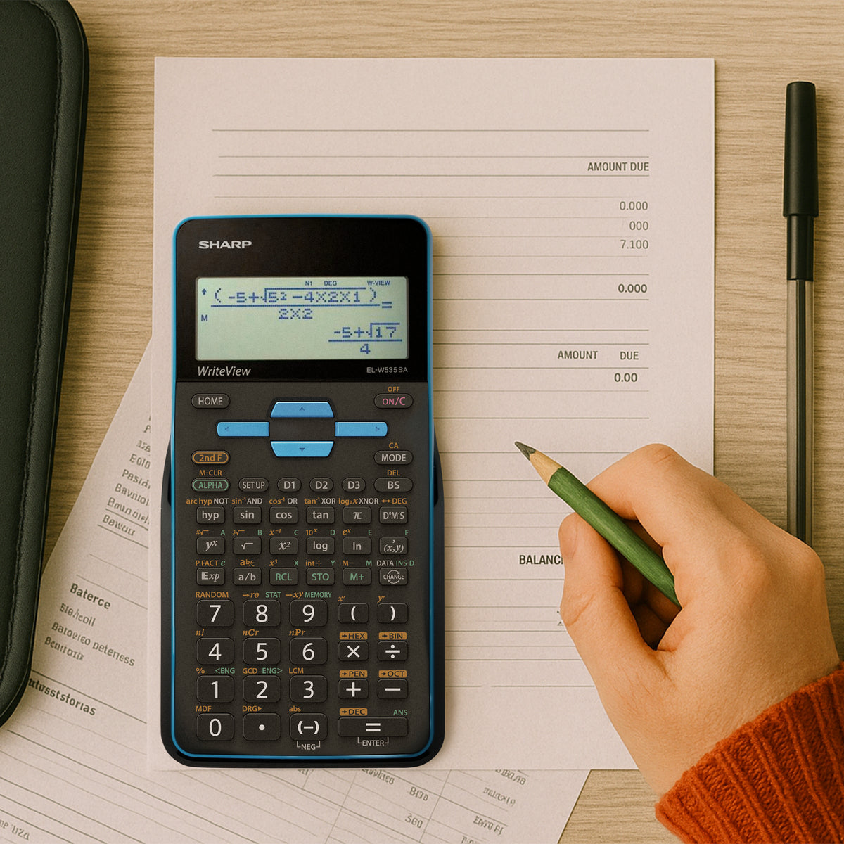 Sharp Writeview Scientific Calculator Blue EL-W535SA