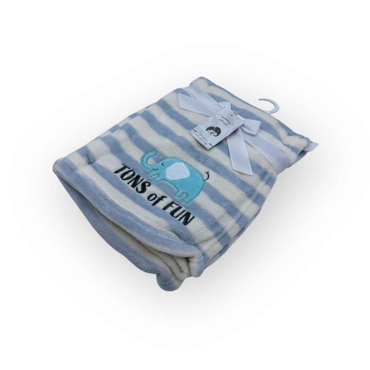 Mothers Choice Printed Flannel Baby Blanket Boy's Elephant 75X100cm BLK3260