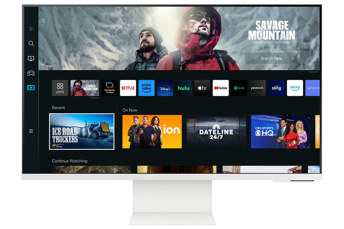Samsung 32' 4K UHD Smart Monitor with Streaming and Slim Camera LS32DM ...