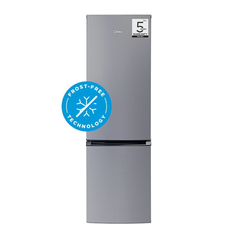 Midea Bottom Mount Fridge Freezer 262L Silver -Frost Free HD-359RWEN