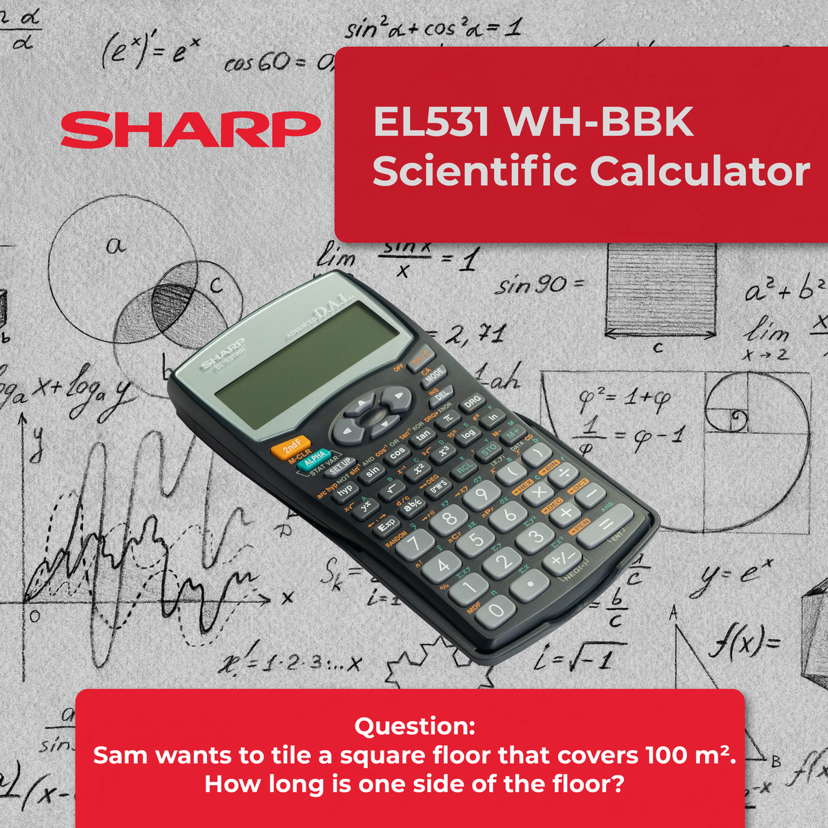 Sharp Scientific Calculator - 12 Digit EL-531WHB