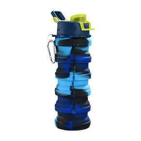 Collapsible Silicone Water Bottle 500ml Adjustable to 225ml