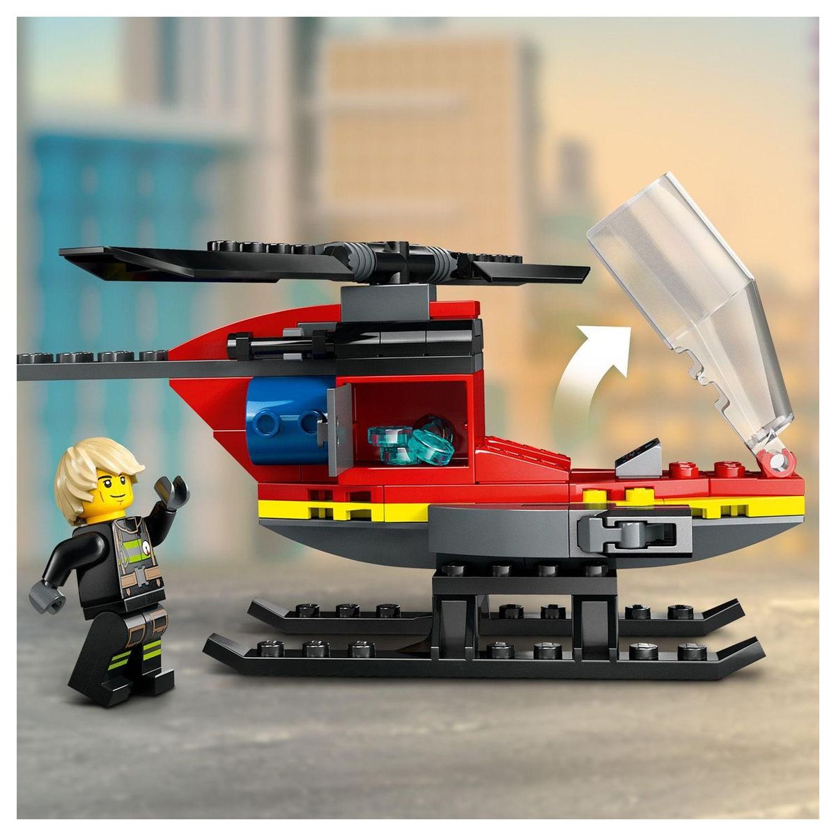 LEGO® City Fire Rescue Helicopter Building Toy Set 85 Pieces 60411