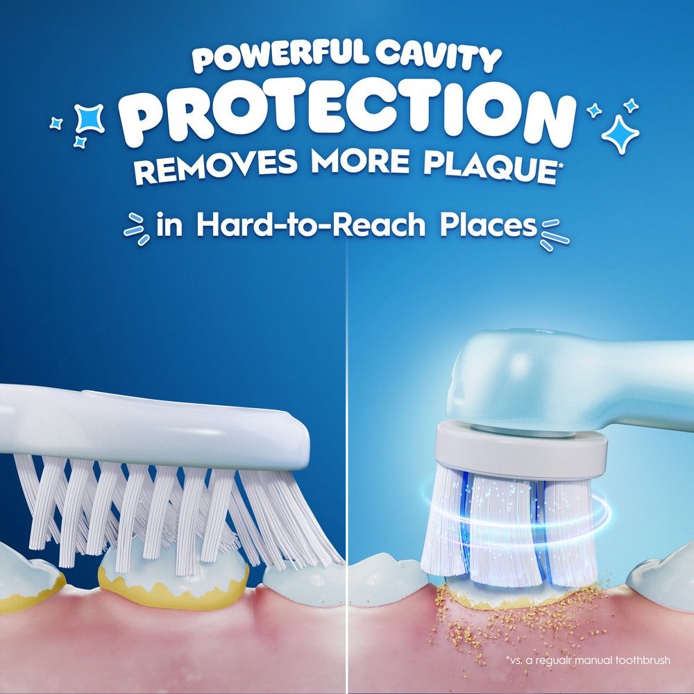 Oral-B iO Kids Disney Stitch Replacement Brush Head 2 Pack Blue