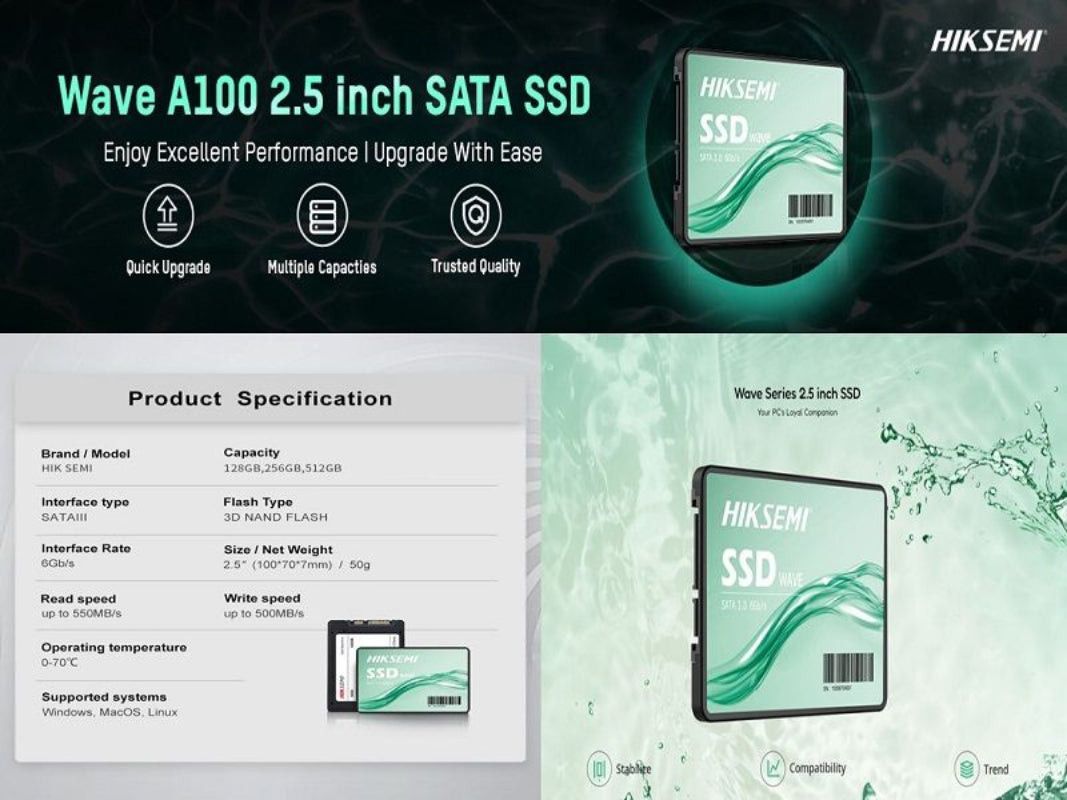 Hiksemi Wave 256GB 2.5-inch SATA III SSD.