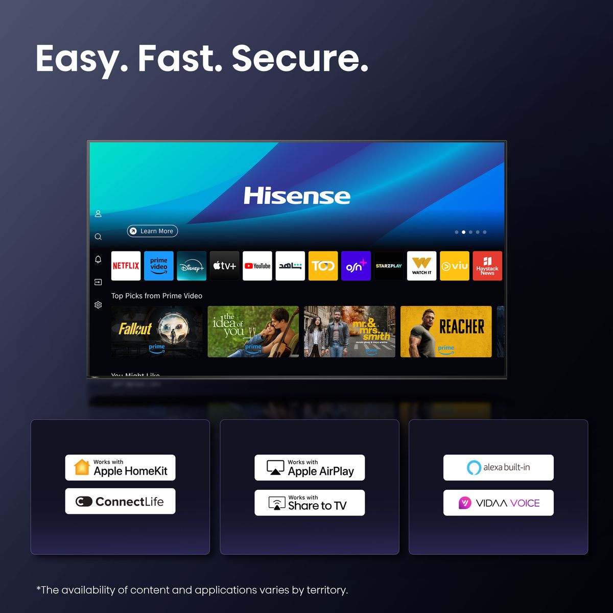 Hisense 43" E7Q QLED Smart TV with AI Upscaler, Dolby Atmos & Smooth Motion