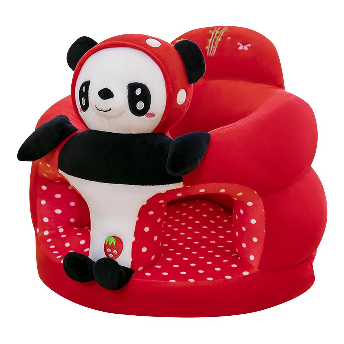 Baby Learning To Sit On Sofa Child Sofa Red