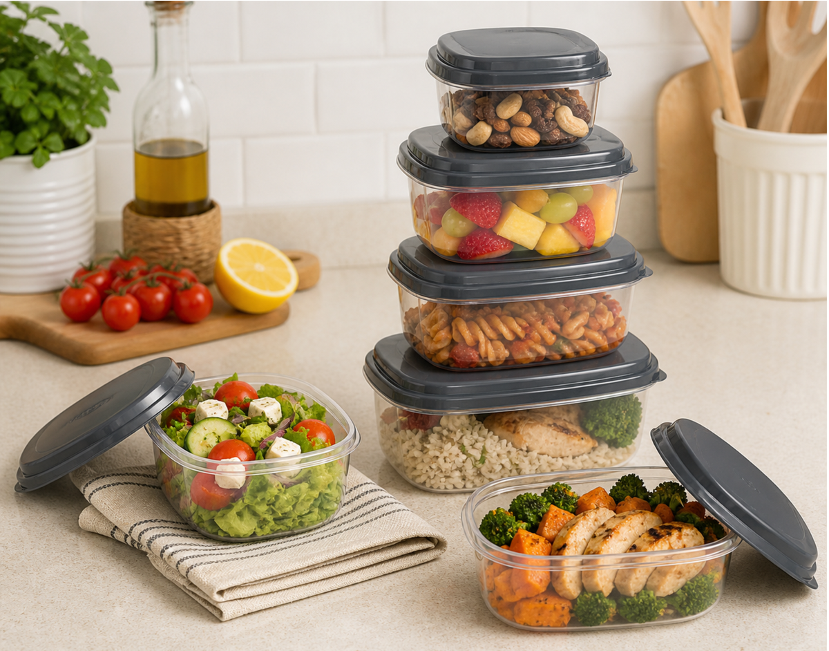 Sunplast Airtight Food Storage Plastic Container Set 4-Piece SC-4235