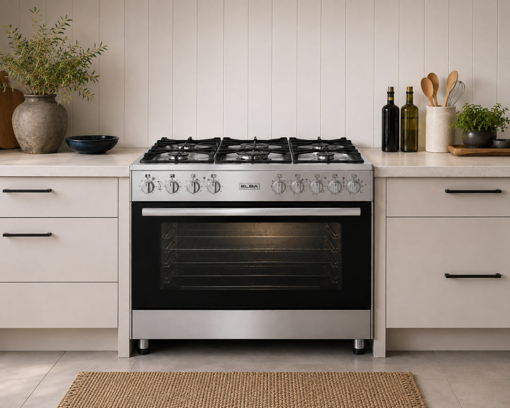 Elba 04/96CL 827S- 5 Burner Gas Stove and Electric Oven 90 cm.