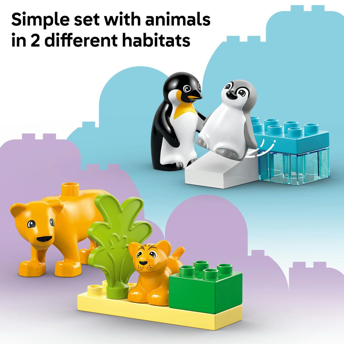 LEGO® DUPLO® Town Wild Animal Families Penguins & Lions Imagination Toy 10442 - MHC World