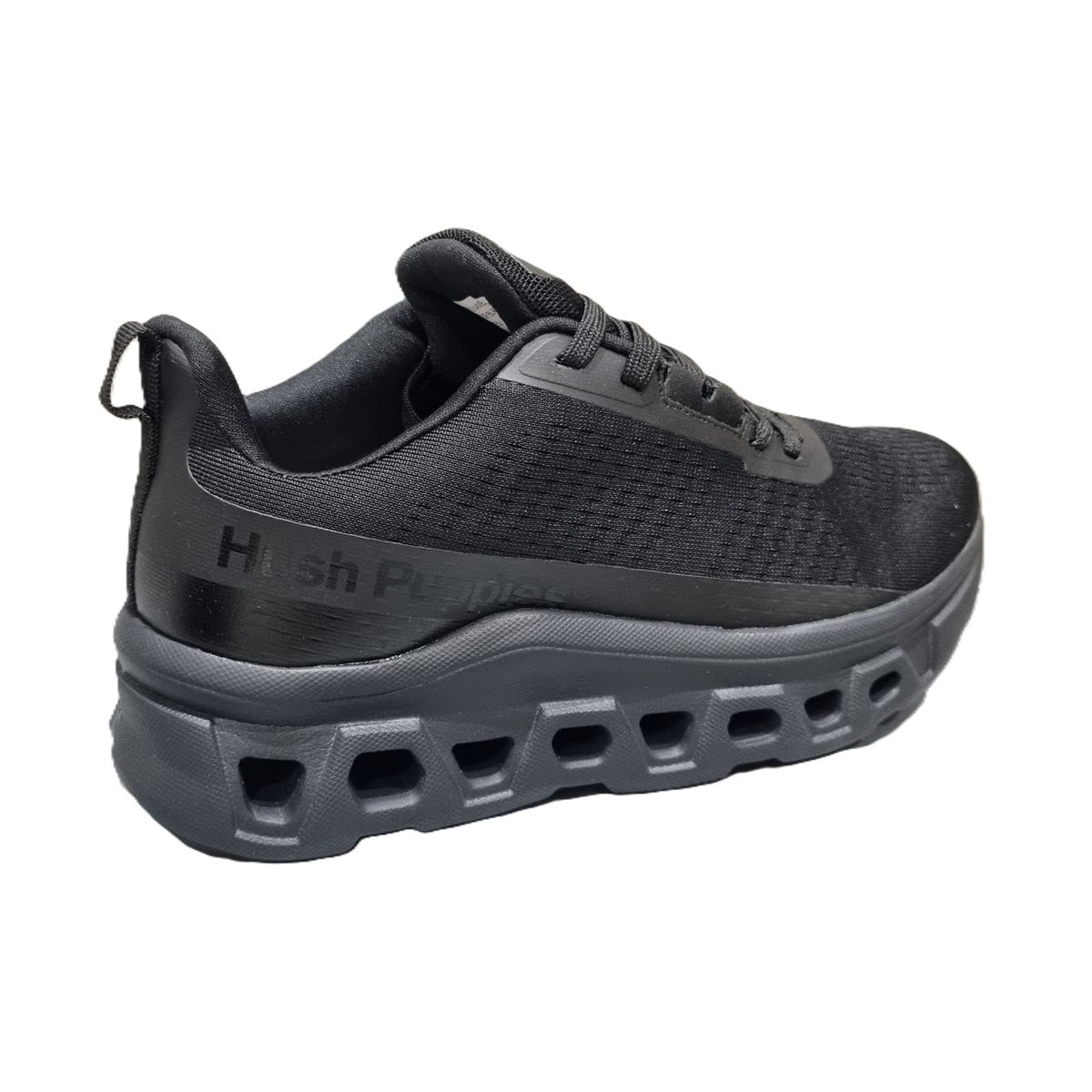Hush Puppies Ladies Maxene Sneaker-Black HPL01354BKBK.