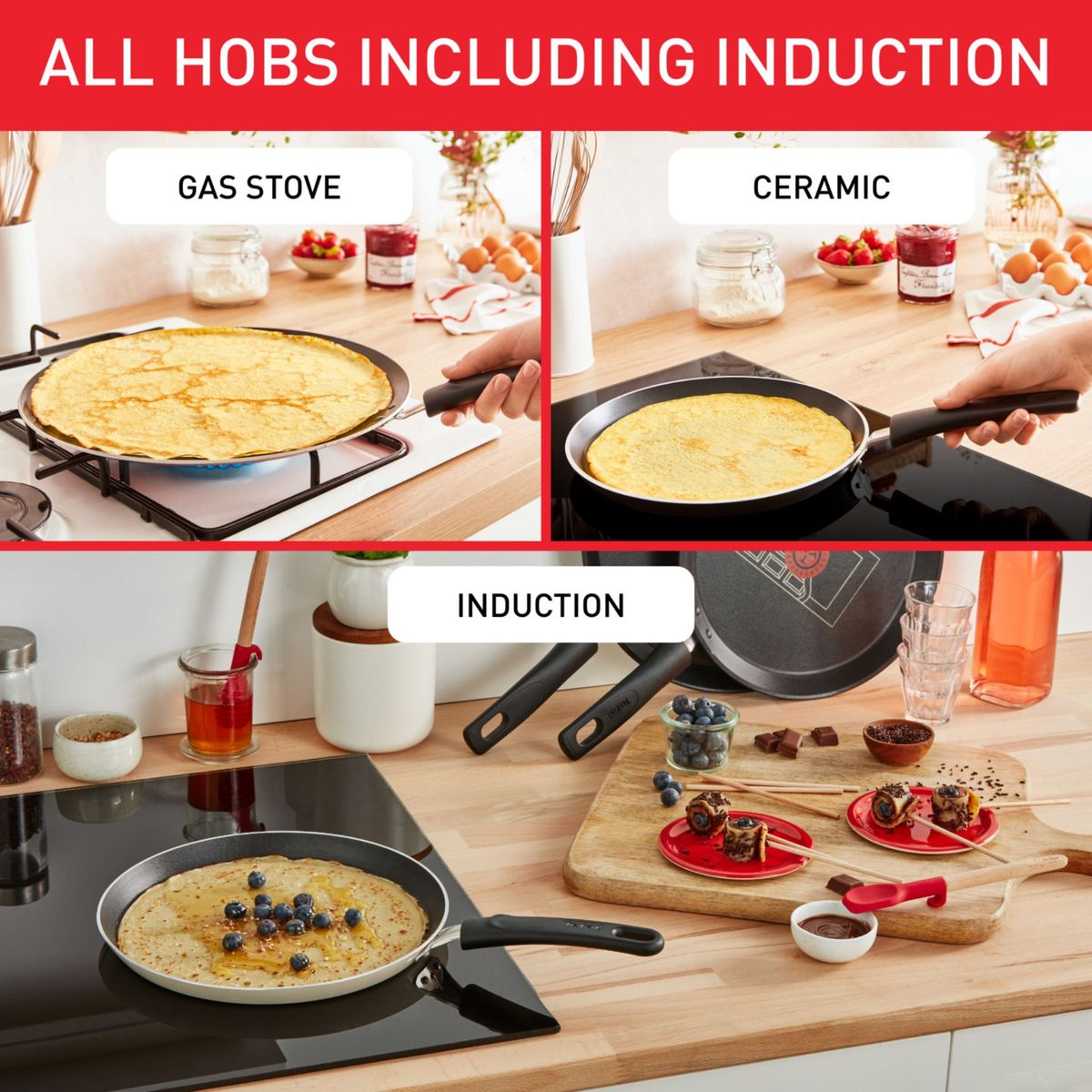 Tefal Total Performance Induction Pancake Pan 25 cm G1523844