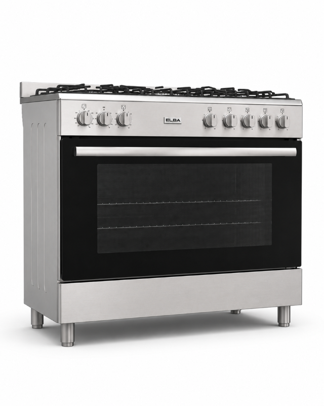 Elba 04/96CL 827S- 5 Burner Gas Stove and Electric Oven 90 cm.