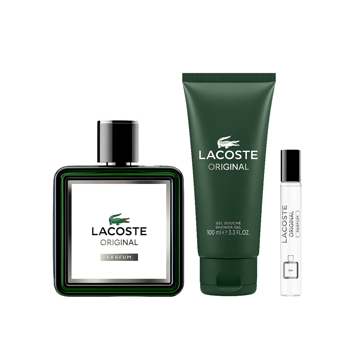 Lacoste ORIGINAL PARFUM Set 100ml+7,5ml Travel Spray +100ml Shower Gel